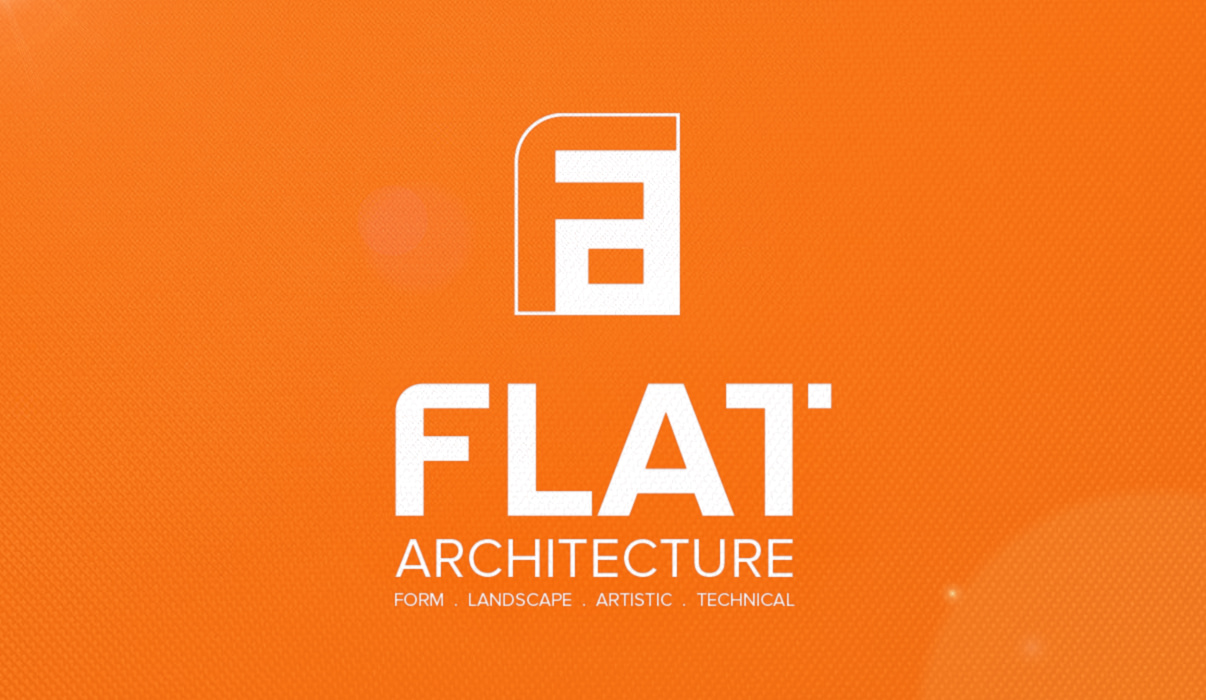 flat architecture logo design