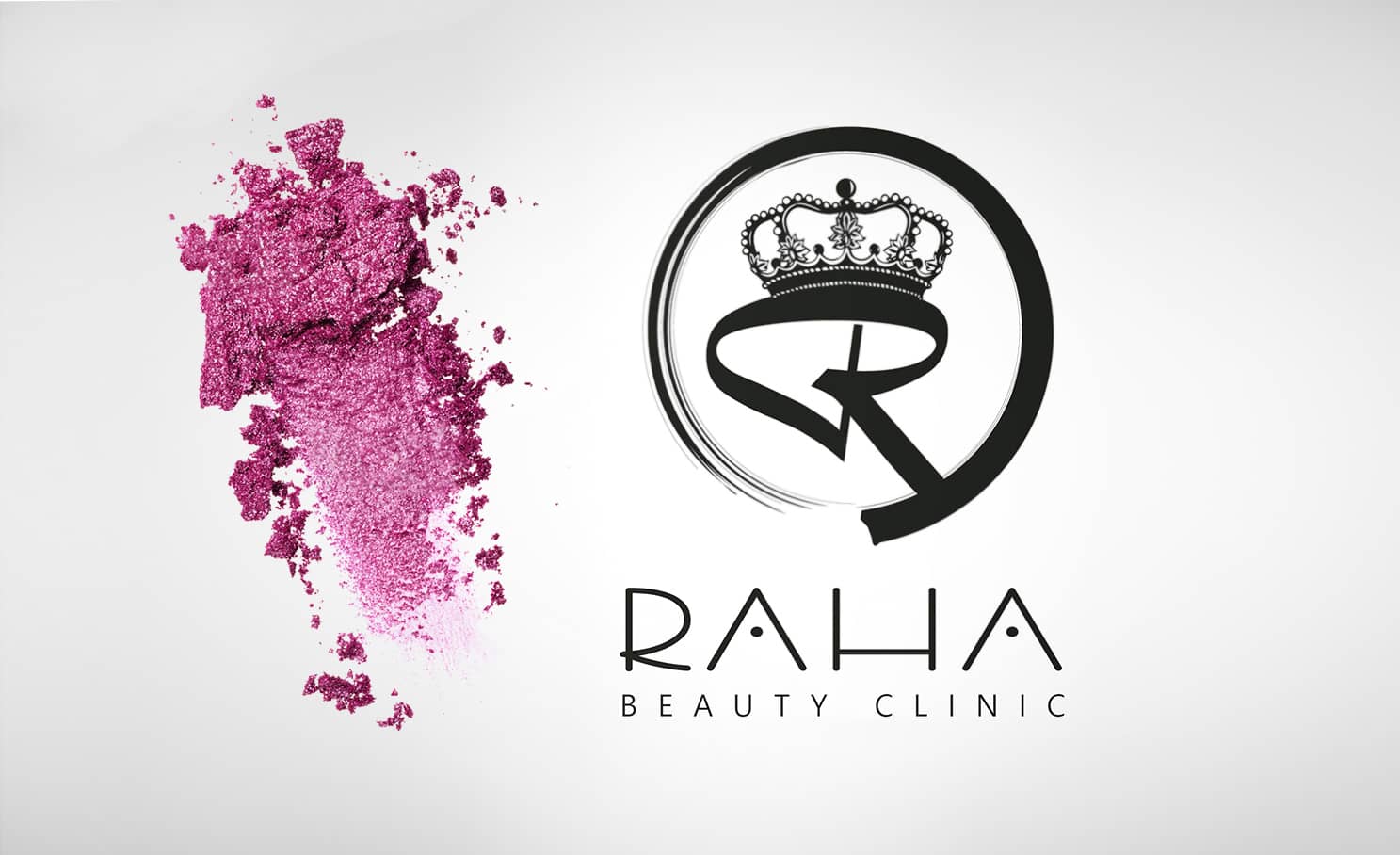 RAHA Beauty Clinic logo design